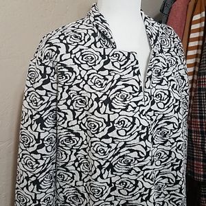 Philosophy Lightweight Knit Coat with Rose Design